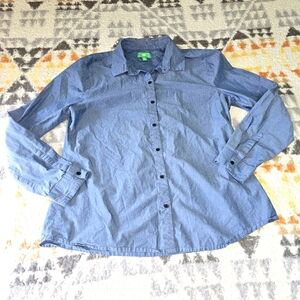 DIP Mens Button-up Blue Shirt 🎽 SIZE Large